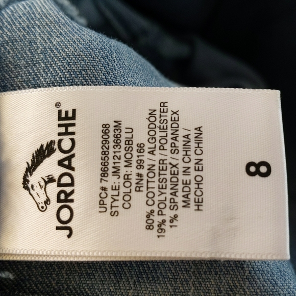 Jordache Skinny Crop Jeans 8 Blue Pattern - Picture 4 of 15